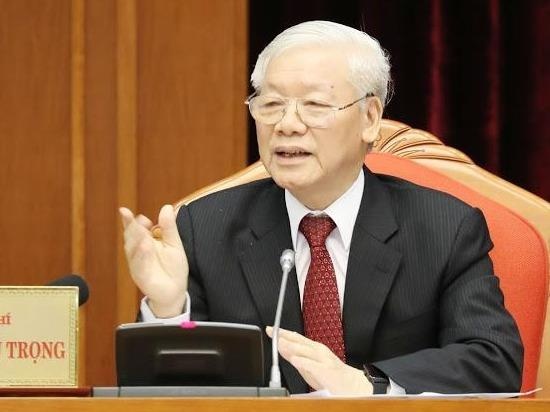 Tong bi thu Nguyen Phu Trong phat bieu khai mac Hoi nghi Trung uong 10 hinh anh