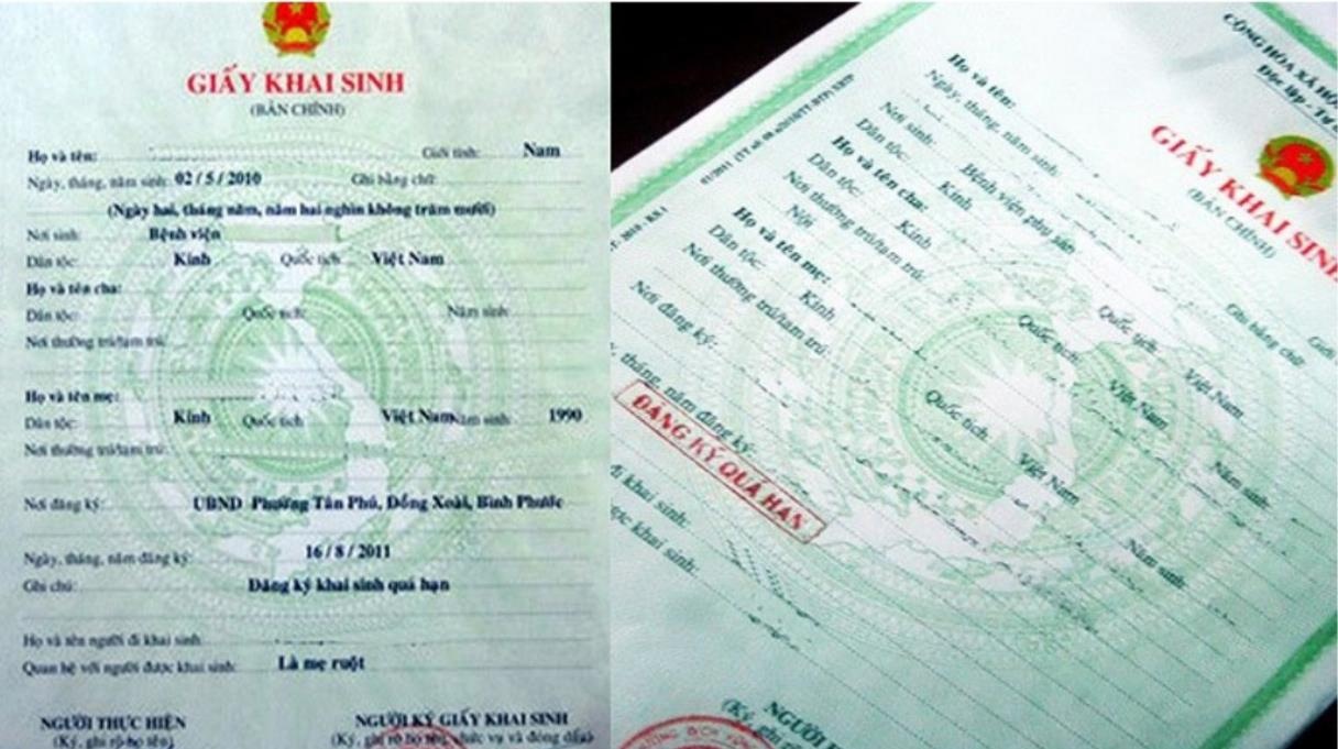 Lam lai giay khai sinh, nguoi dan bi yeu cau chup anh bia mo bo me hinh anh