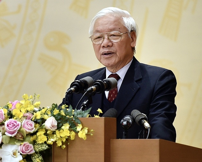 Tong bi thu lan thu 3 du Hoi nghi Chinh phu voi cac dia phuong hinh anh