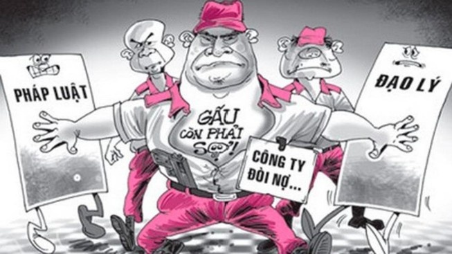 Cam dich vu doi no vi lo bien tuong thanh bang nhom toi pham hinh anh