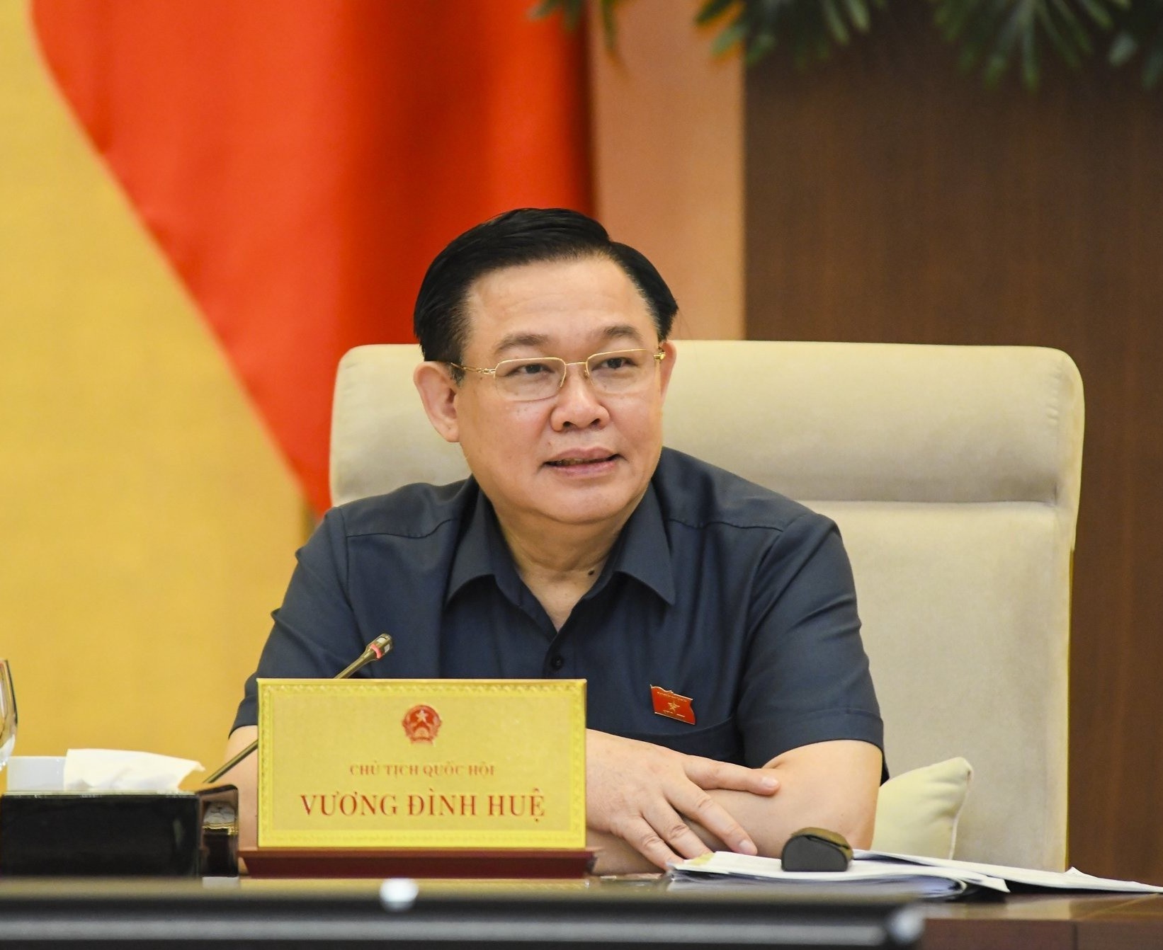 Chu tich Quoc hoi phe binh viec trinh luat cham anh 1