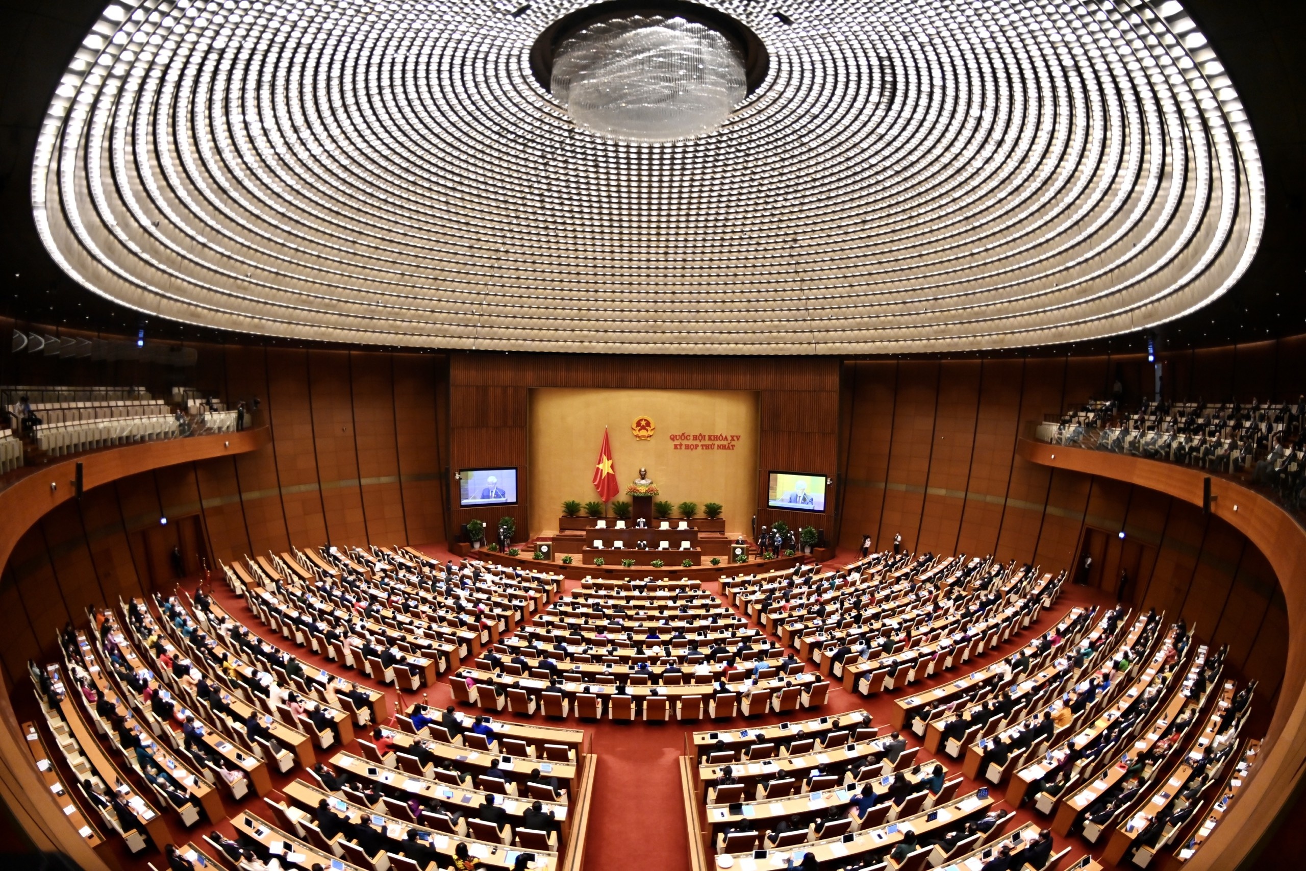 Tong bi thu Nguyen Phu Trong phat bieu o Quoc hoi anh 1