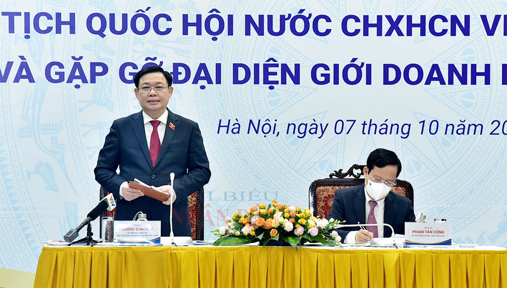 Chu tich Quoc hoi doi thoai doanh nhan anh 1