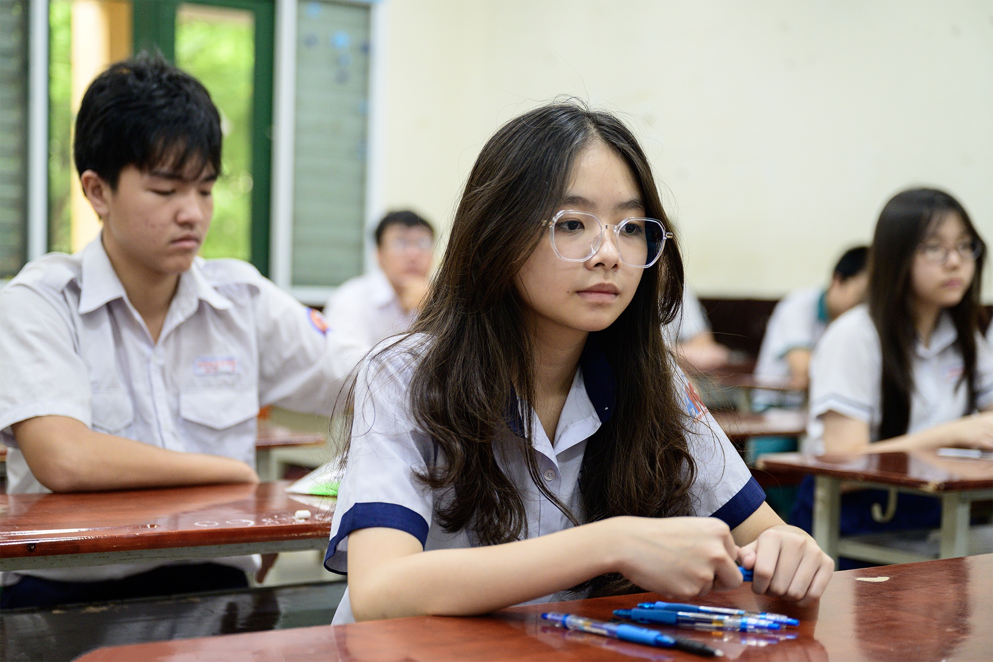 Hoc sinh TP.HCM buoc vao ky thi lop 10 dong ky luc hinh anh