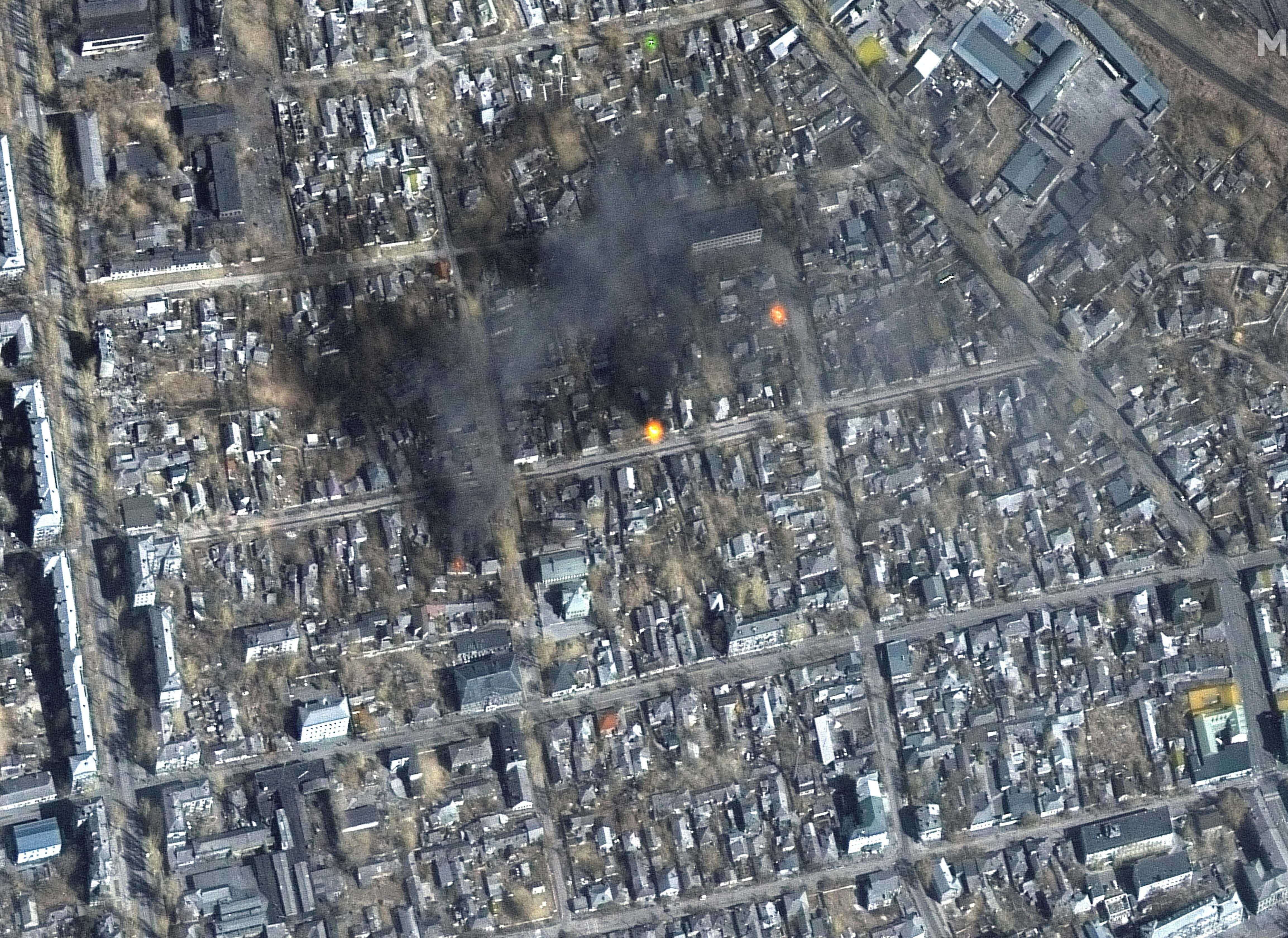 Hinh anh ve tinh moi nhat phan anh hien trang cac thanh pho o Ukraine hinh anh