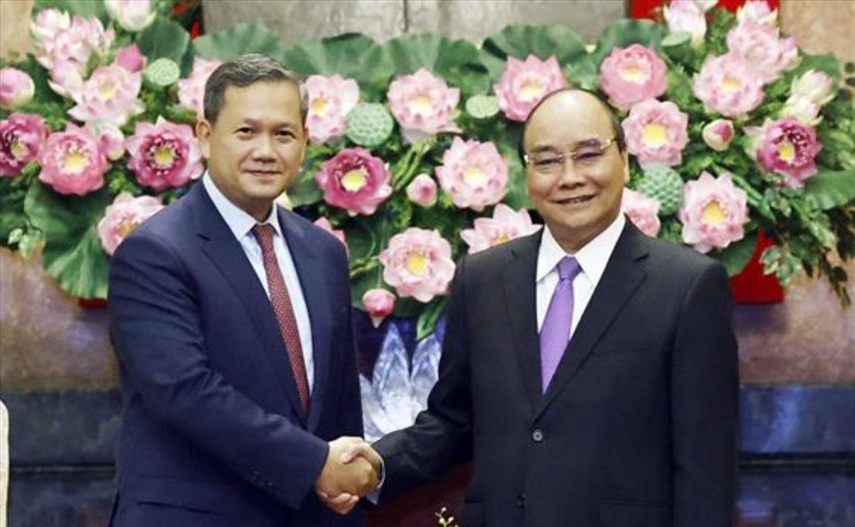 Chu tich nuoc Nguyen Xuan Phuc tiep Dai tuong Hun Manet hinh anh