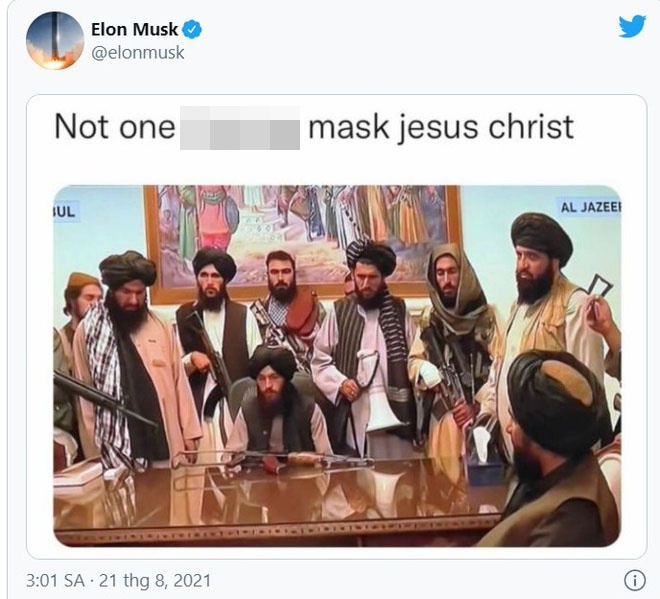 Dong tweet cua Elon Musk ve Taliban,  Elon Musk,  Twitter anh 1