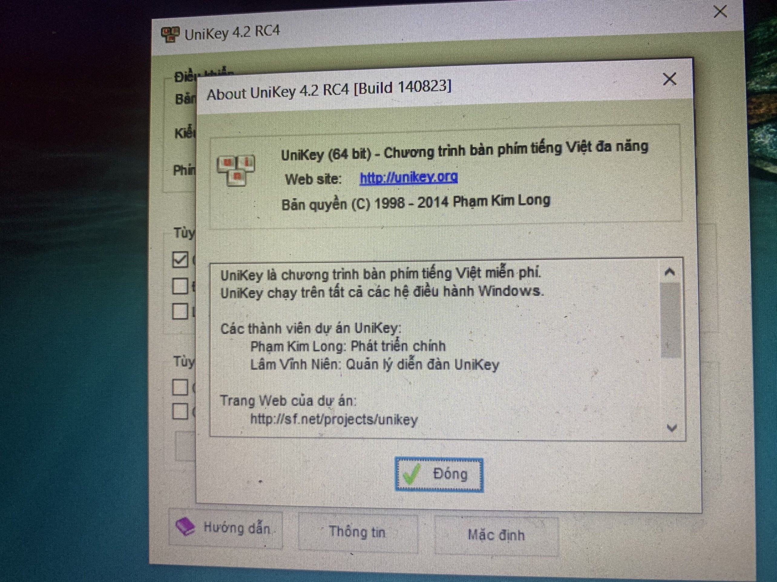 Dong cua trang web gia mao Unikey chua ma doc hinh anh