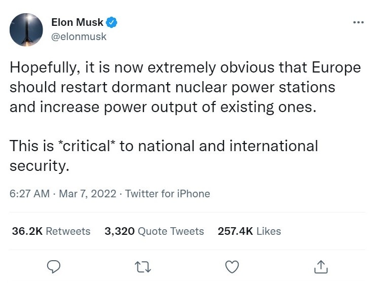 Elon Musk ung ho dien hat nhan,  Elon Musk,  Tesla,  Dien hat nhan anh 1