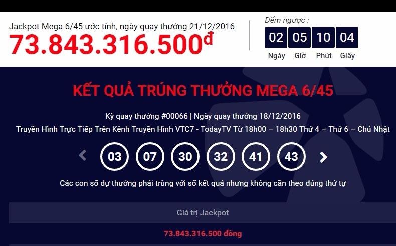 Giai doc dac Mega 6/45 co the vuot ky luc 92 ty trong ky toi hinh anh