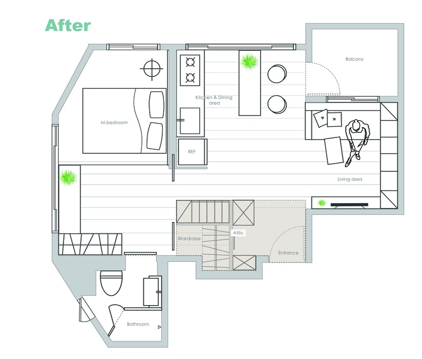 can ho 45 m2 thiet ke dep anh 14