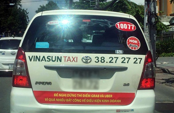vinasun dan khau hieu phan doi uber grab anh 1