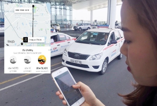 Bo Cong Thuong de nghi sua luat coi Uber, Grab la doanh nghiep van tai hinh anh