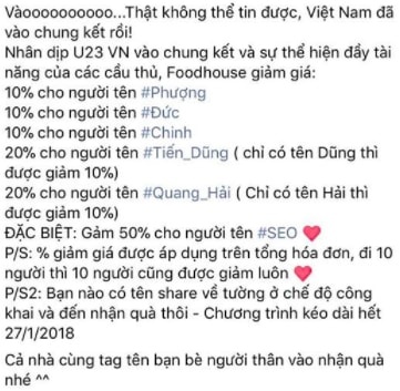 khuyến mại ăn theo u23, chung kết u23 ảnh 2 khuyen mai an theo u23, chung ket u23 anh 2