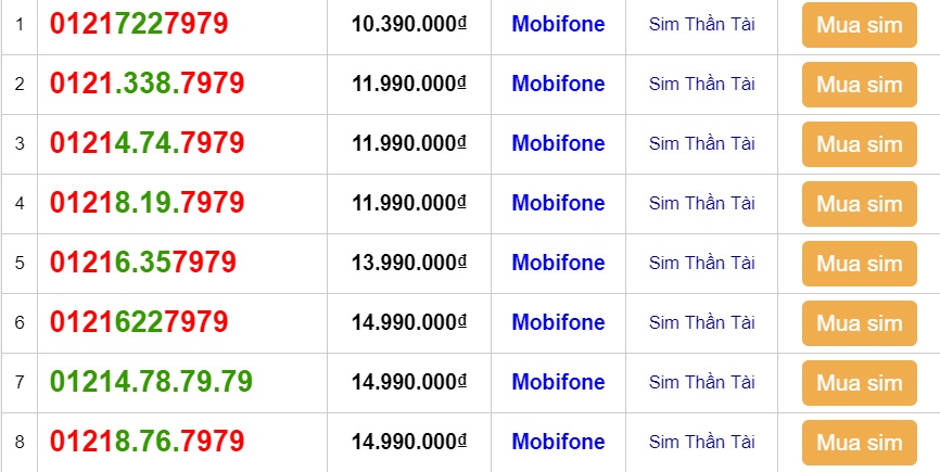 sim 11 so ve 10 so anh 1