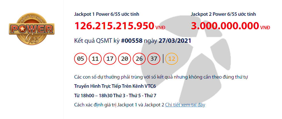 jackpot vietlott 28/3 anh 1