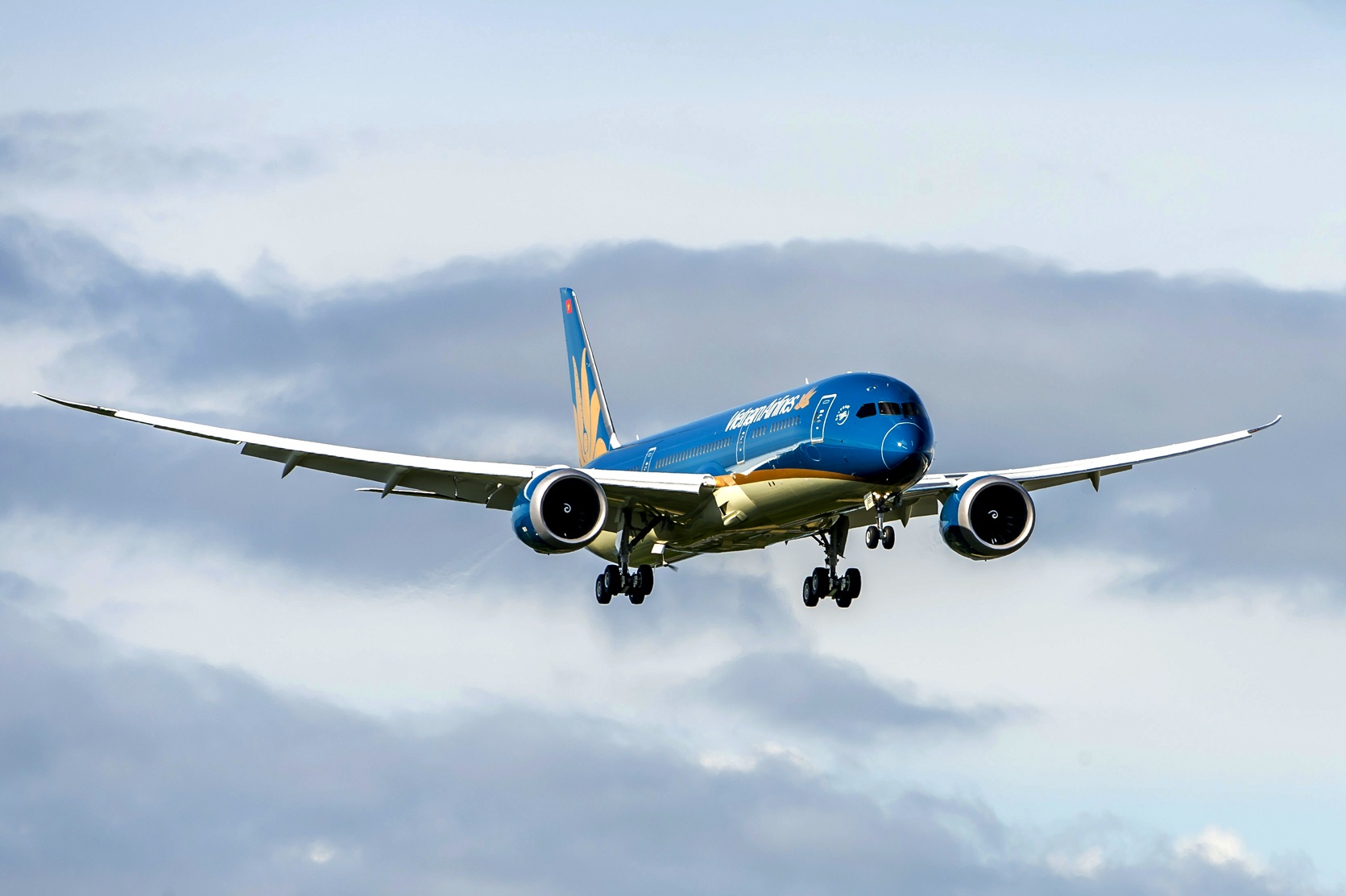 Thu thanh cong may bay moi cua Vietnam Airlines o My hinh anh