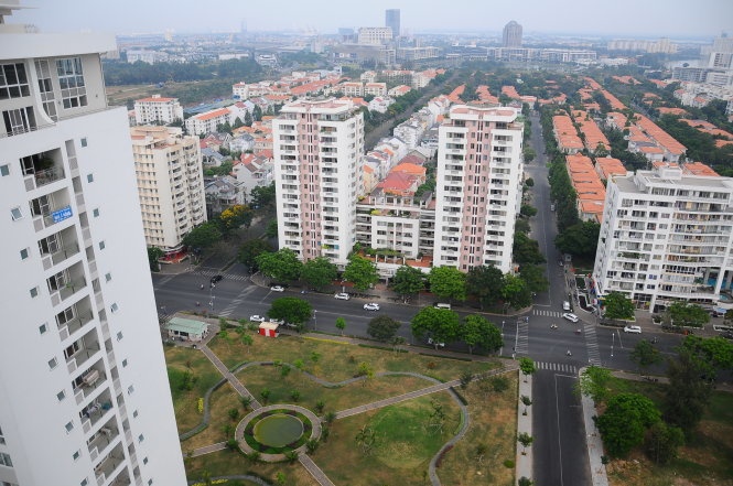 Một góc khu đô thị Phú Mỹ Hưng, quận 7, TP HCM. Ảnh: T.T.D.