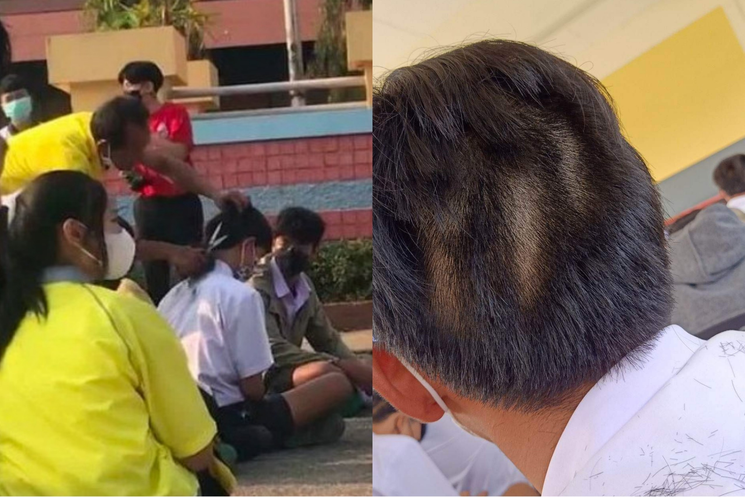 Giao vien Thai Lan cat toc 100 hoc sinh de trung phat hinh anh