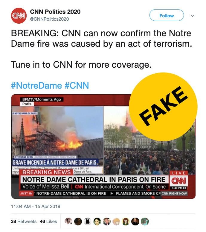 Thuyết âm mưu về vụ cháy Nhà thờ Đức Bà Paris lan truyền trên mạng ảnh 1 Thuyet am muu ve vu chay Nha tho Duc Ba Paris lan truyen tren mang anh 1