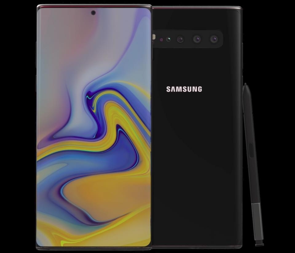 thiet ke Note 10 doi xung,  Galaxy Note 10 sap ra mat anh 2