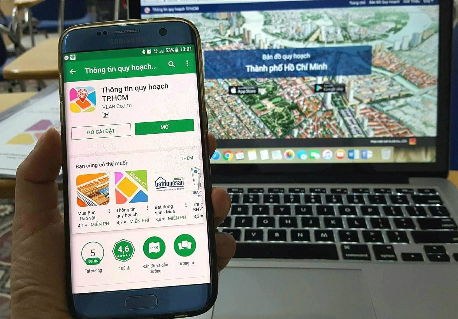 Nguoi Sai Gon co the tra cuu quy hoach tren dien thoai di dong hinh anh