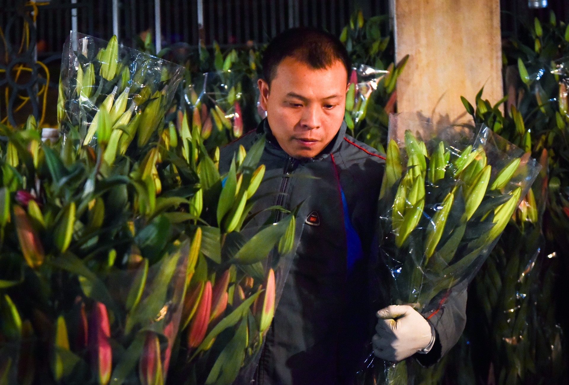 phia sau nhung chau hoa kieng ruc ro ngay Tet anh 7