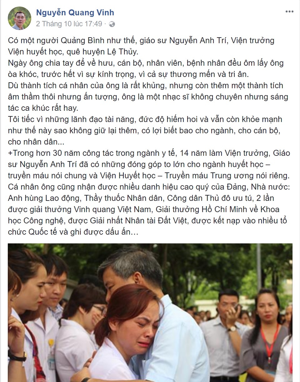 Chia tay giáo sư Nguyễn Anh Trí ảnh 1 Chia tay giao su Nguyen Anh Tri anh 1