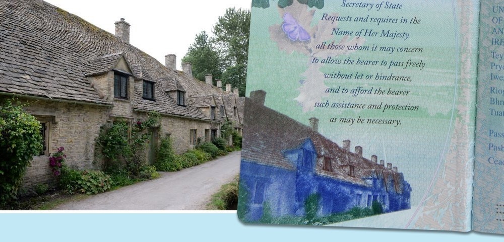 làng bibury trên hộ chiếu Anh ảnh 1 lang bibury tren ho chieu Anh anh 1