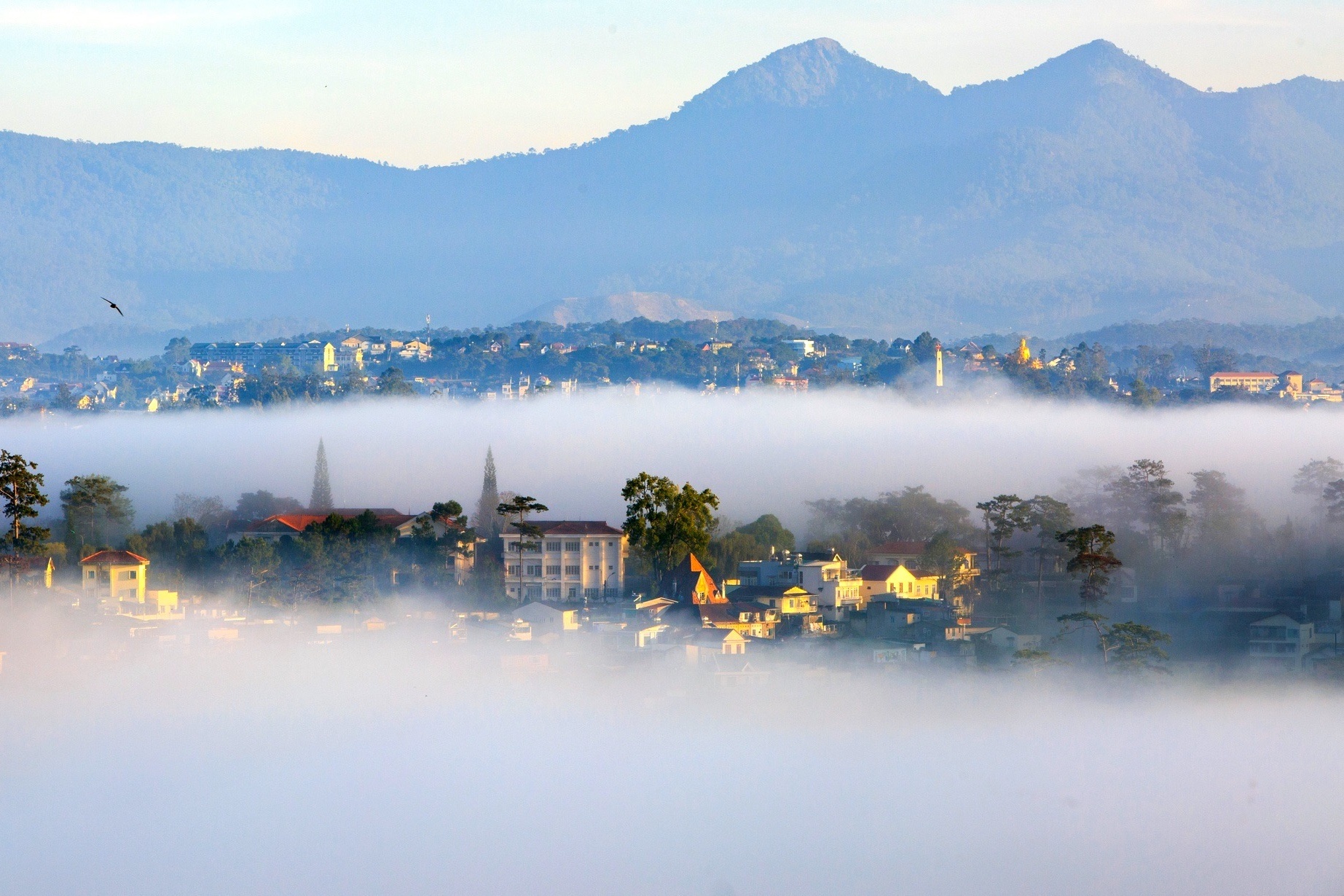 Vuon quoc gia dat ten theo 2 ngon nui cao nhat vung hinh anh