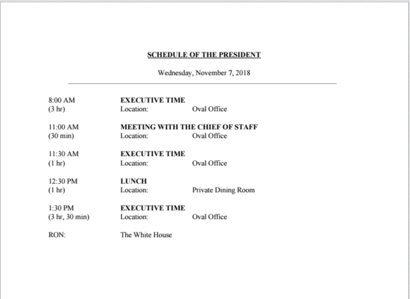 Lịch trình hàng ngày của Trump ảnh 1 Lich trinh hang ngay cua Trump anh 1