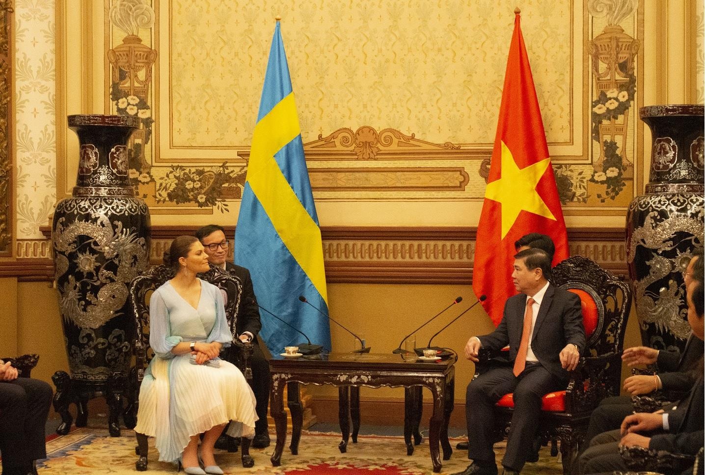 Công chúa kế vị Thụy Điển thăm TP Hồ Chí Minh ảnh 1 Cong chua ke vi Thuy Dien tham TP Ho Chi Minh anh 1