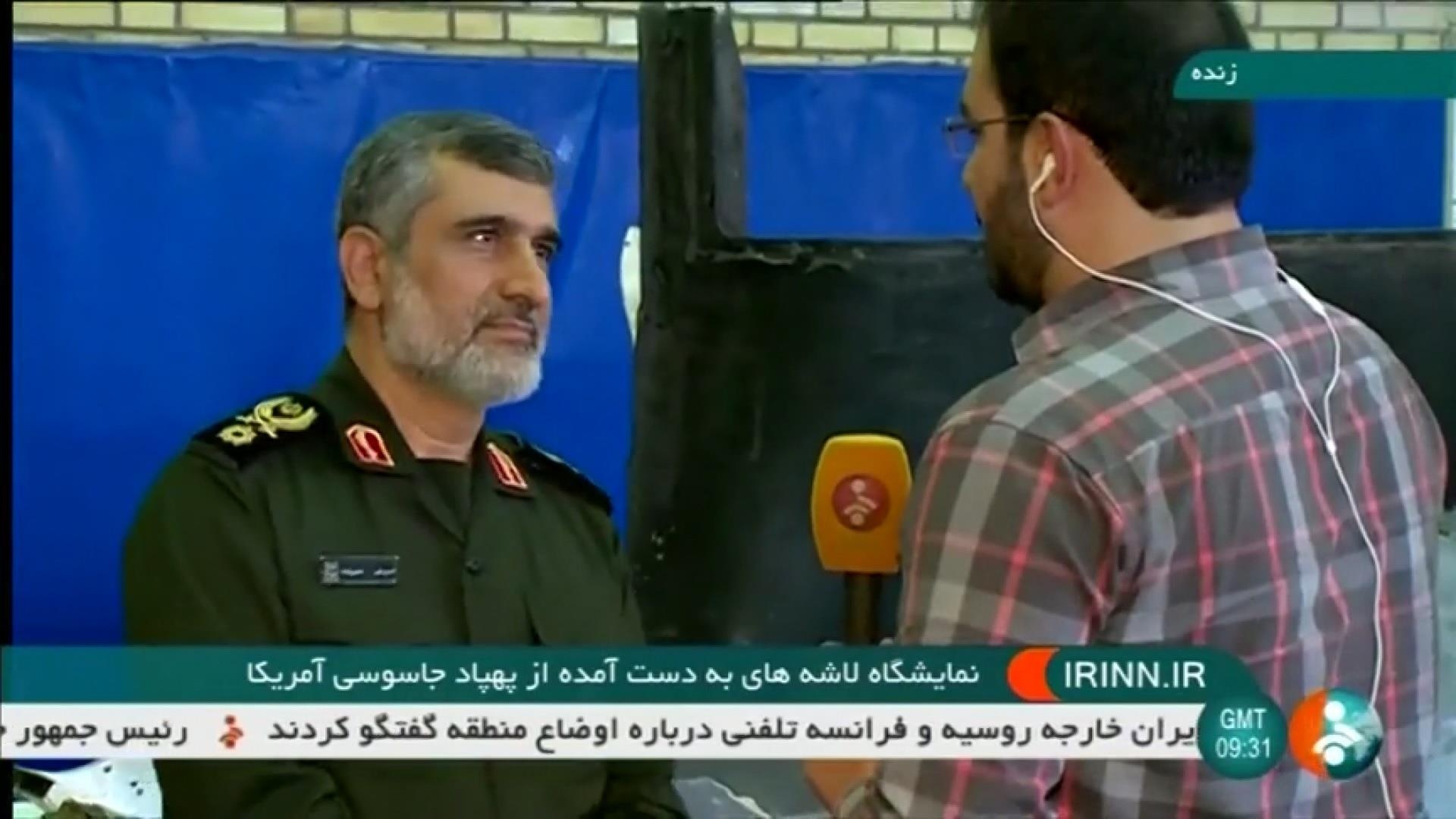 Truyen hinh Iran cong bo hinh anh may bay do tham My bi ban roi hinh anh