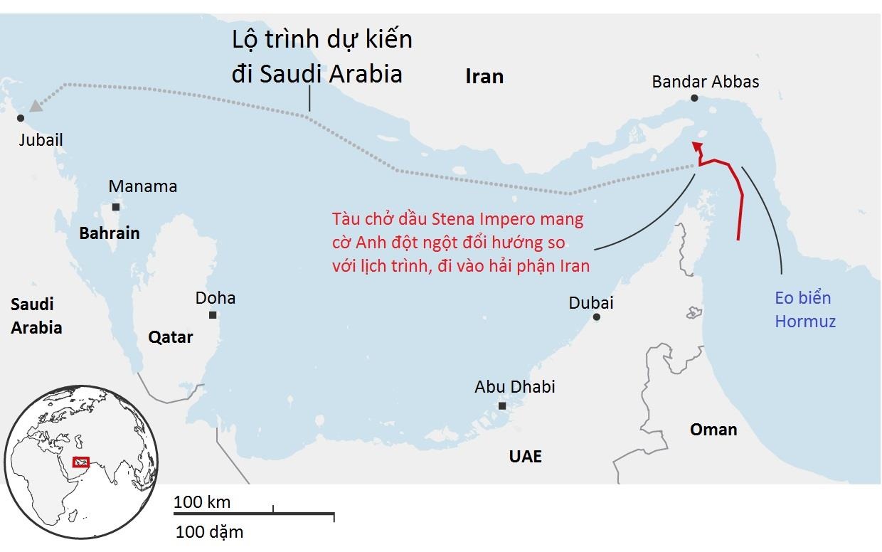 Iran bắt giữ tàu chở dầu Anh ở eo biển Hormuz ảnh 2 Iran bat giu tau cho dau Anh o eo bien Hormuz anh 2
