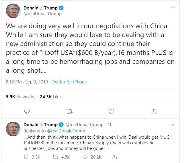 Trump cảnh báo Trung Quốc ảnh 1 Trump canh bao Trung Quoc anh 1