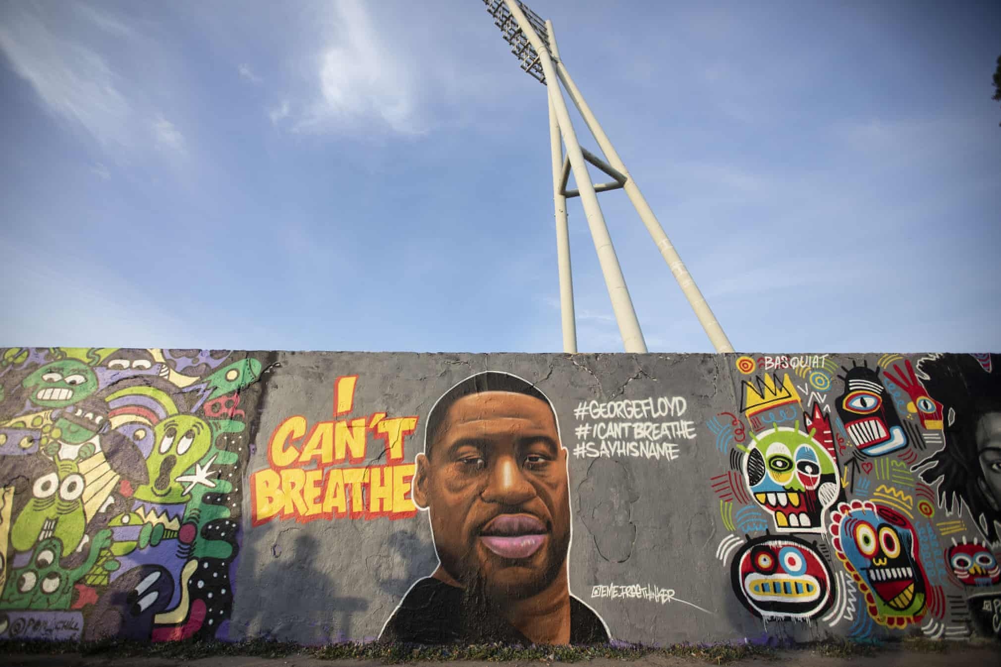 Duong pho the gioi tran ngap tranh tuong ve George Floyd. anh 5