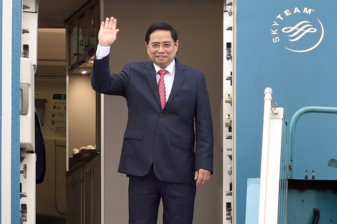 Thu tuong Pham Minh Chinh len duong du hoi nghi cac nha lanh dao ASEAN hinh anh