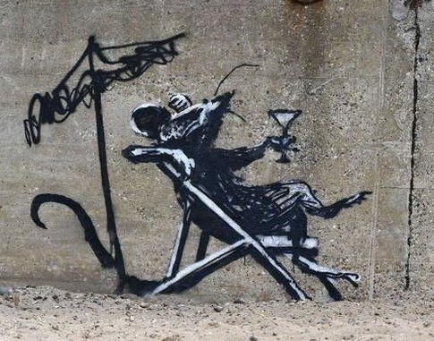 Nghe si giau mat Banksy xac nhan loat tranh tuong moi hinh anh