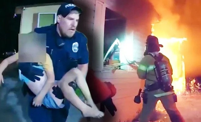 Giai cuu cau be 3 tuoi khoi dam chay nha di dong o My hinh anh