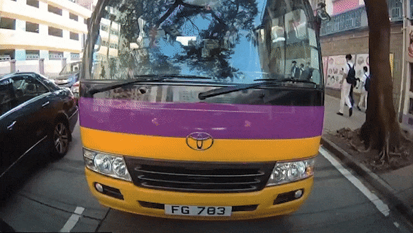 Cay xanh bat goc, de trung xe buyt o Hong Kong hinh anh