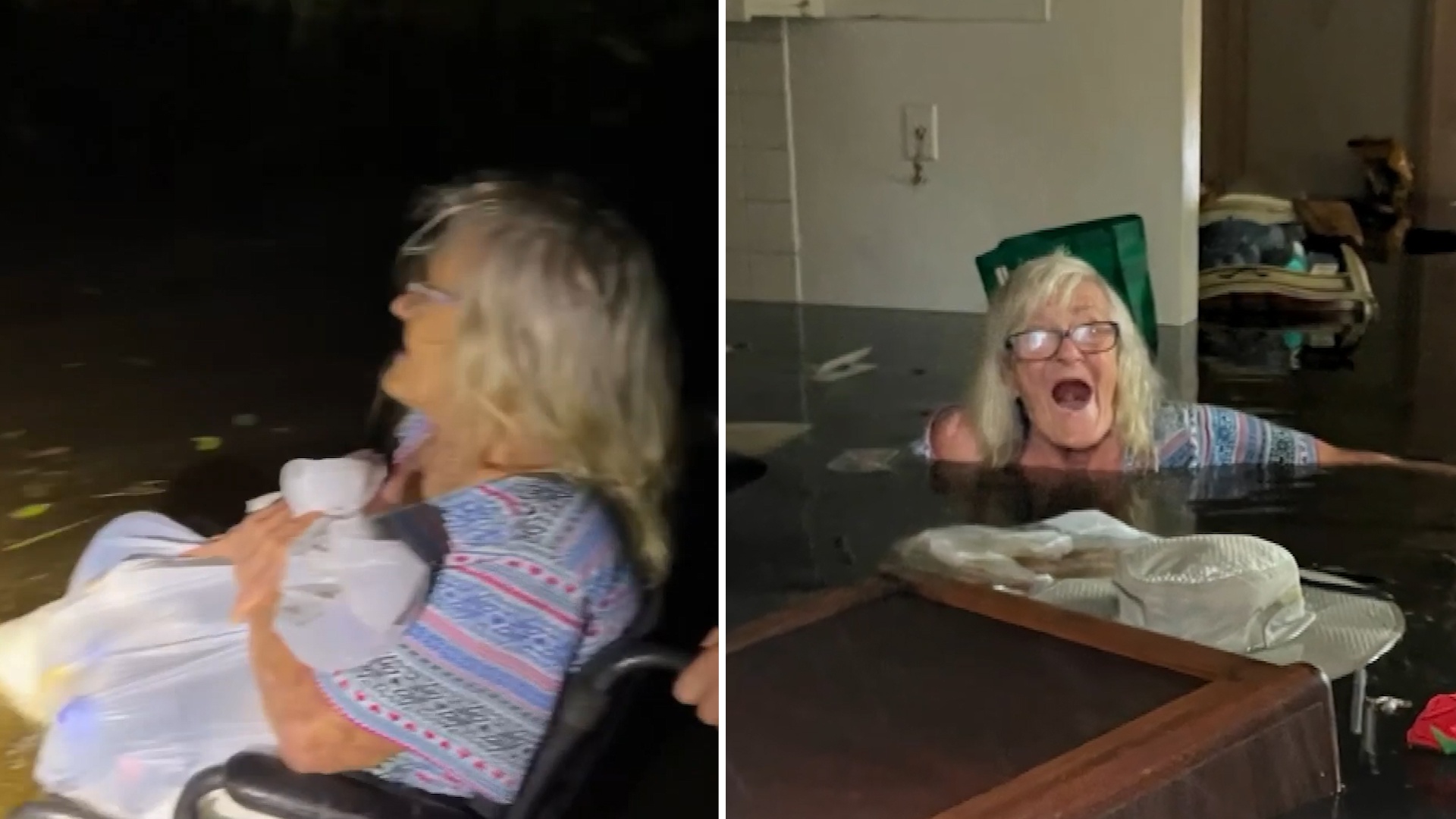 Chau boi 800 m vao nha de cuu ba 84 tuoi mac ket trong lu lut o My hinh anh