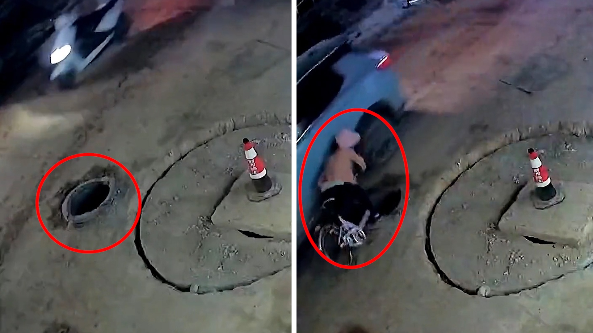 Nguoi phu nu lao xuong cong khi dang dap xe o Trung Quoc hinh anh