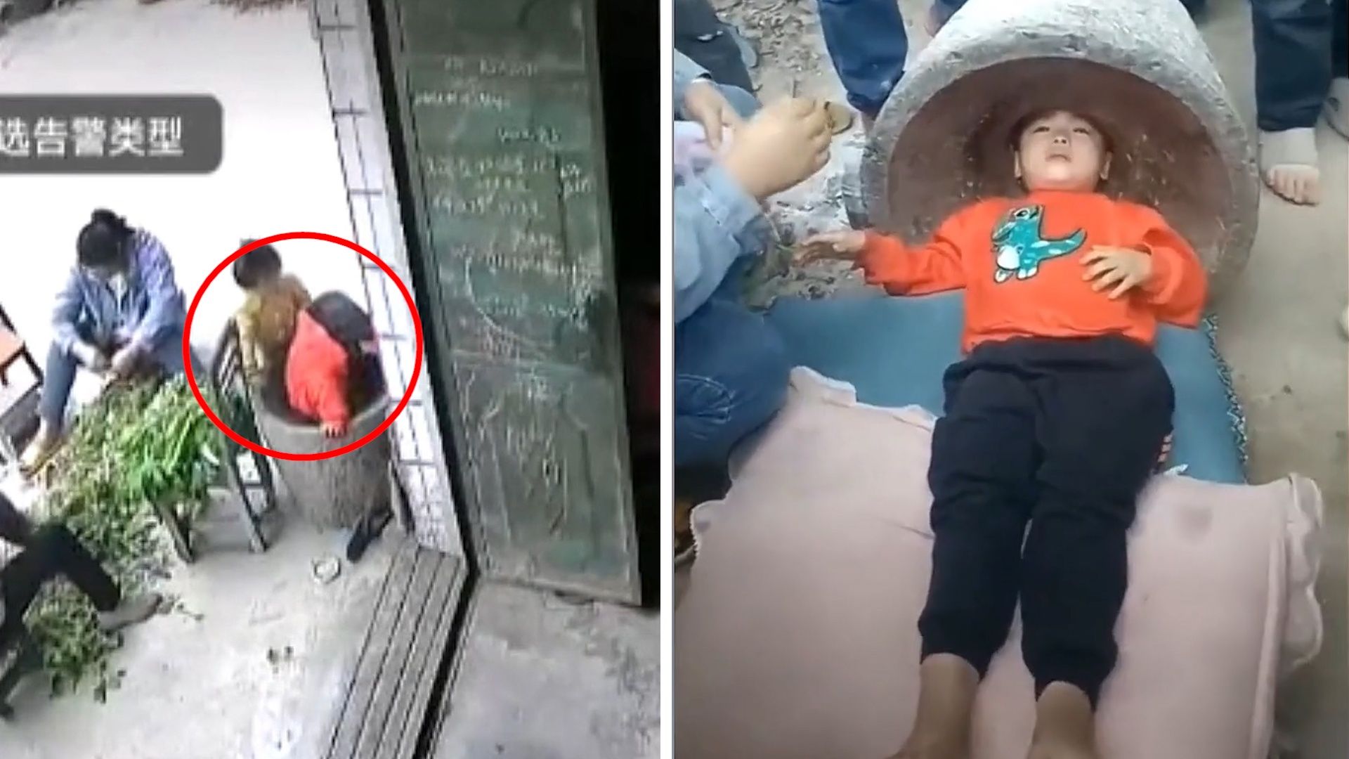 Be trai Trung Quoc ket dau vao coi da trong luc tap trong cay chuoi hinh anh