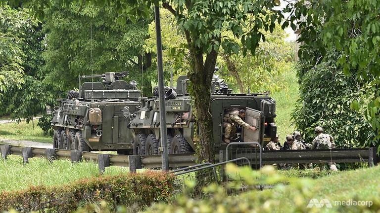 Mỹ - Singapore tập trận ảnh 1 My - Singapore tap tran anh 1