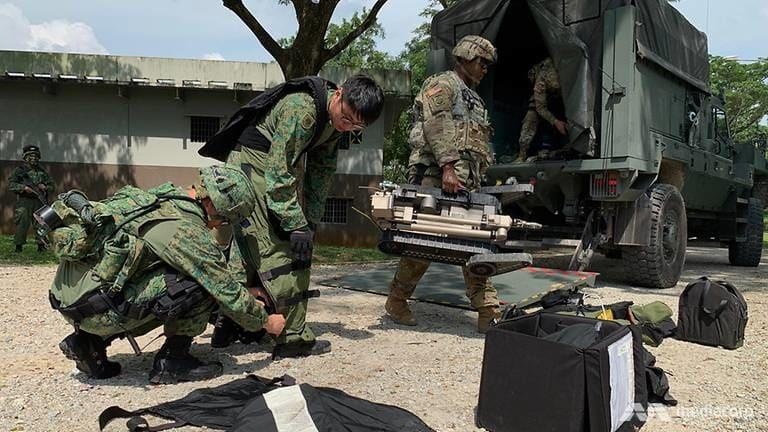 Mỹ - Singapore tập trận ảnh 2 My - Singapore tap tran anh 2