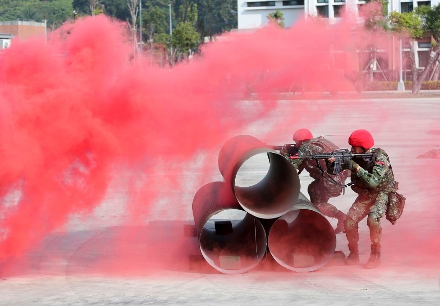 Dai Loan tap tran ban dan that quy mo lon sau bau cu hinh anh