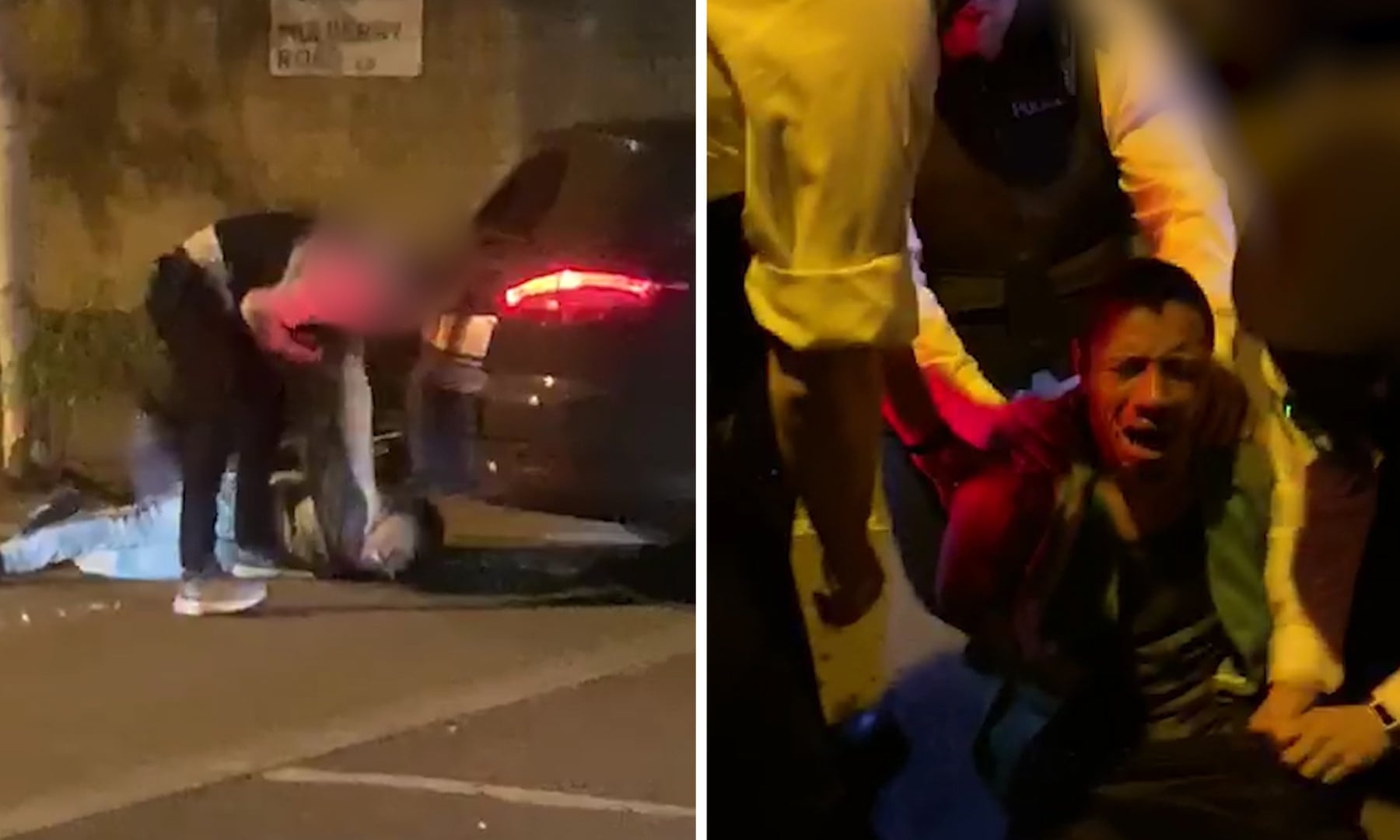 Nguoi da den bi canh sat de dau goi len mat o Anh hinh anh