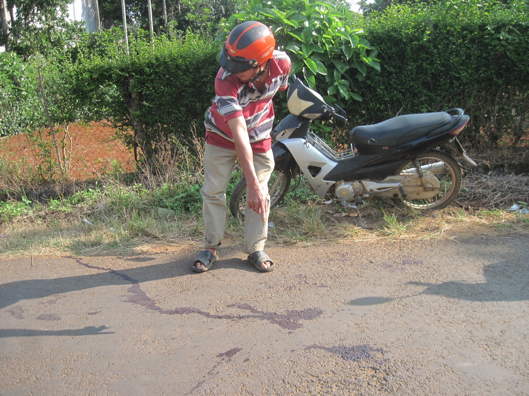 Hiện trường đẫm máu của vụ truy sát kinh hoàng.