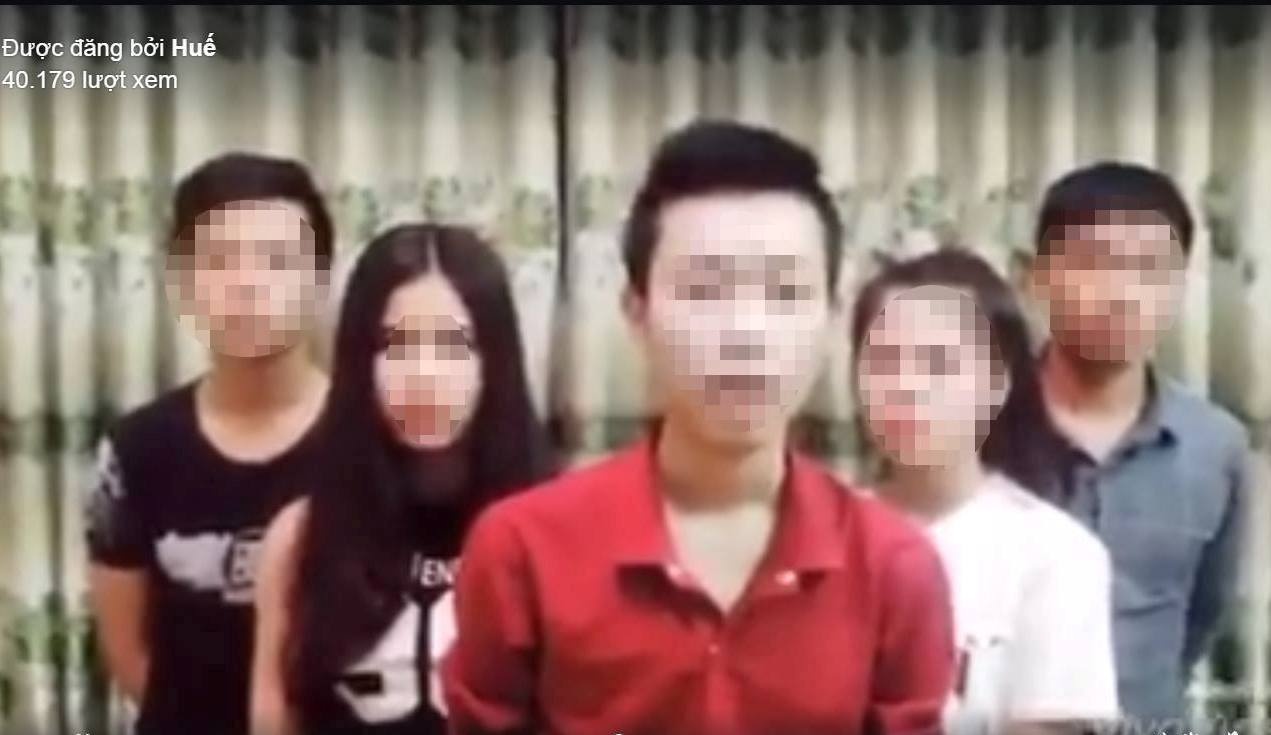 Nhom ban tre xin loi ve clip che gieu ky thi THPT quoc gia hinh anh