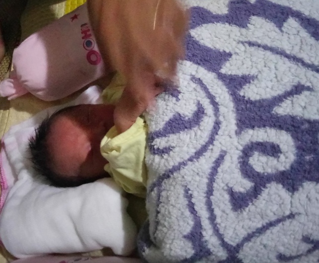 Be trai con nguyen day ron bi bo roi trong vuon nha dan hinh anh